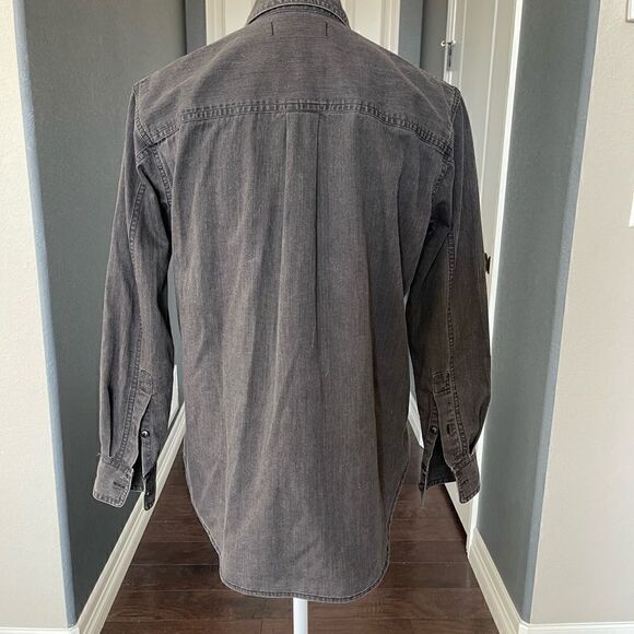 ⭐️3 for $10⭐️ Madewell black gray denim button down shirt - Picture 6 of 6